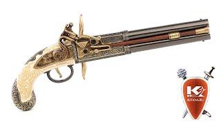 Макет пистолета кремневого, 2-х ствольный (Англия 1750 г.) DE-1264