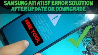 Samsung A11 A115F An error has occurred while updating the device software