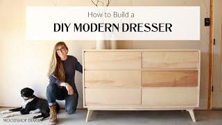 How to Build a Mid-Century Modern Dresser--FROM 2x4s and PLYWOOD!