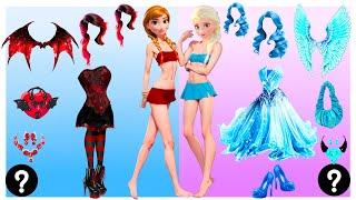 Frozen : Elsa ,Anna  Good vs Bad | Style Wow