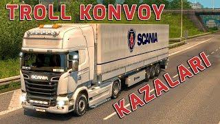 TROLL KONVOY !!  ETS 2 MP - KAHKAHALAR HAVADA UÇUŞUYOR 