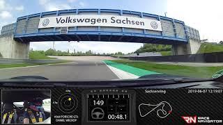 RN #1 Onboard video Sachsenring, PORSCHE GT3, 01:37.432