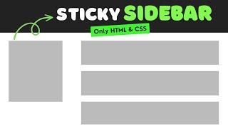 How to Make a Div AND Sidebar Sticky On Scrolling | Sticky Sidebar