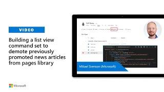 Building a list view command set to demote previously promoted news articles from pages library