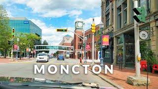 Moncton Downtown Drive 4K - New Brunswick, Canada