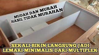 LANGSUNG BISA ‼️ CARA MUDAH MEMBUAT LEMARI DARI MULTIPLEK 18mm #wiwidtv