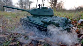 Outdoor RC Test - Heng Long Panzer T-34/85 Pro Maßstab 1:16 mit Rauch Sound und Schuss Funktion