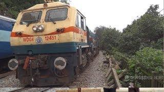 WDG4's ACTION  AT DUDHSAGAR STATION (GY  TWINS + UBL TRIPLETS)