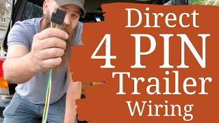 How to install 4 pin trailer lights - vehicle side - direct wiring -