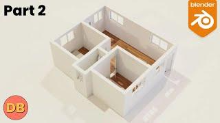 Quickest floor plan model in Blender Part 2.