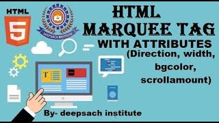 Learn All Types of Marquee tag in HTML in Hindi