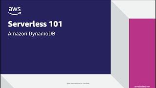 Serverless 101: Amazon DynamoDB