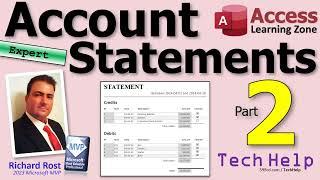 Create Account Statements for Microsoft Access Check Register with Separate Credit & Debit, Part 2