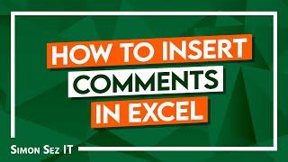 How to Insert Comments in Microsoft Excel