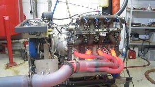 Mazda R26B 4 Rotor Engine Dyno - GLOWING HEADER!