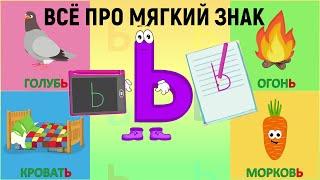 Алфавит Мягкий знак Ь + как писать + слова на мягкий знак + #развивающиймультик #ТатьянаБокова #Алфа