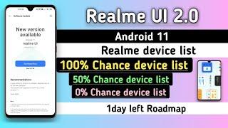 Realme UI 2.0 Android 11 realme device list 100 to 0 % chance device list | Anu tech 