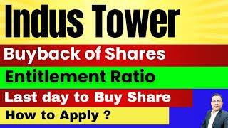 Indus Tower Buyback I Indus towers share latest news today I Indus tower share news I How to Apply ?