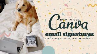 How To Use Canva Email Signatures In Outlook & Gmail AND How To Fix Blurry Email Signature Images