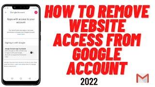 How to remove website access from google account 2022