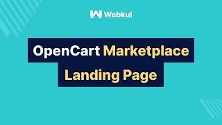 Opencart Marketplace Landing Page Setting