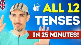 ALL 12 Verb Tenses in English… EXPLAINED! 