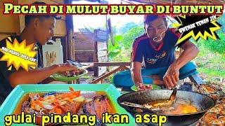 Hasil berburu gulai pindang ikan asap|| menu makan bikin nyaman⁉️ Berburu ikan dalam hutan..