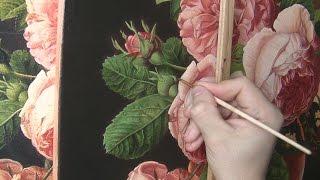 Рисуем листья розы. Полное видео. Часть 1. How to paint a rose leaves.