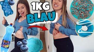 Schaffe ich es 1 Kg BLAUE Lebensmittel zu essen?  | Bibi