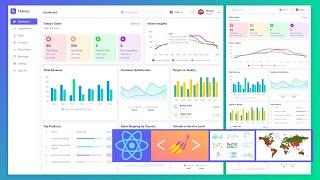  Master React Admin Dashboard Development: Recharts, World50M JSON & React Simple Charts | #reactjs