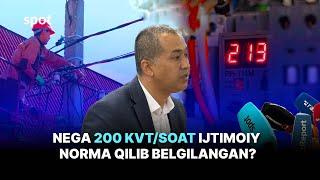 Nega 200 kVt/soat ijtimoiy norma qilib belgilangan?