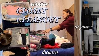 2024 WINTER CLOSET CLEAN OUT | declutter and organize with me