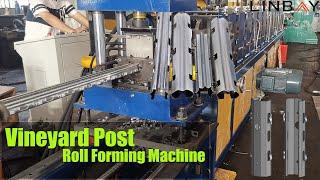 【Vineyard post】Linbay- Vineyard post roll forming machine with flying cut