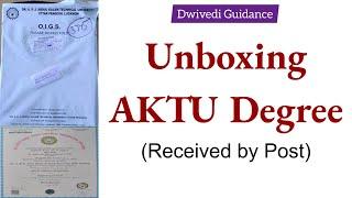 Unboxing aktu Degree | Received by Post |aktu degree |aktu | aktu Degree unboxing |aktu degree photo