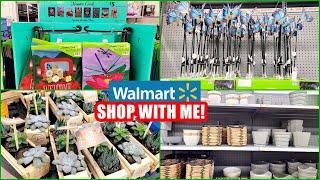 WALMART GARDEN CENTER SHOP WITH ME PLANTS AND GARDEN DECOR