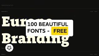 100 Beautiful Fonts - FREE To Download NOW!