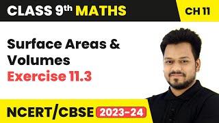 Surface Areas and Volumes - Exercise 11.3 | Class 9 Maths Chapter 11