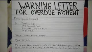How To Write A Warning Letter for Overdue Payment Step by Step Guide | Writing Practices