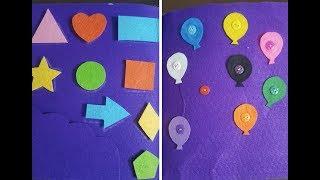 Handmade Felt Quiet Book for Toddlers - Shapes and Colours Page