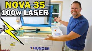 Delivery and Setup of the Thunder Laser Nova 35 - 100w Laser