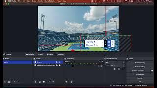 Tennis OBS Livestream Scoreboard Overlay  - OBScoreboard - Also works with vMix, Wirecast, and more.