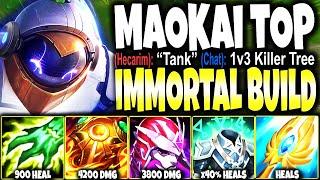 New Maokai Top the KING OF ALL IMMORTAL BUILDS ~ 8000+  DMG & ∞ HEALS | LoL Top Maokai s12 Gameplay