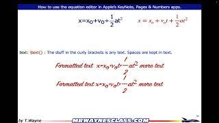 03 Changing the font of the equations in the equation editor in Keynote, Pages, and Numbers