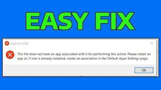 2024 UPDATED: How To Fix This File Does Not Have an App Associated With it