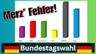 RIESEN FEHLER von Merz: Wird die AfD jetzt stärkste Kraft?