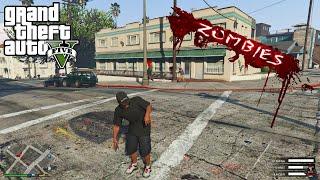 GTA 5 - Zombie Mod Turning Humans Into Zombie｜Franklin Becomes A Zombie