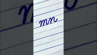 mn - How to write English cursive writing small letter connections | cursive handwriting practice