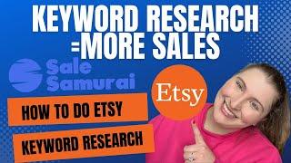 Etsy Niche Research step by step with Sale Samurai | How to find Etsy trends