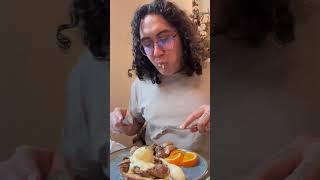 Bison eggs Benedict #youtube #funny #food #foodie #silly #shorts #youtubeshorts