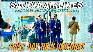 SAUDIA AIRLINES New Uniform | CGK-JED SV817 B777-300ER HZ-AK31